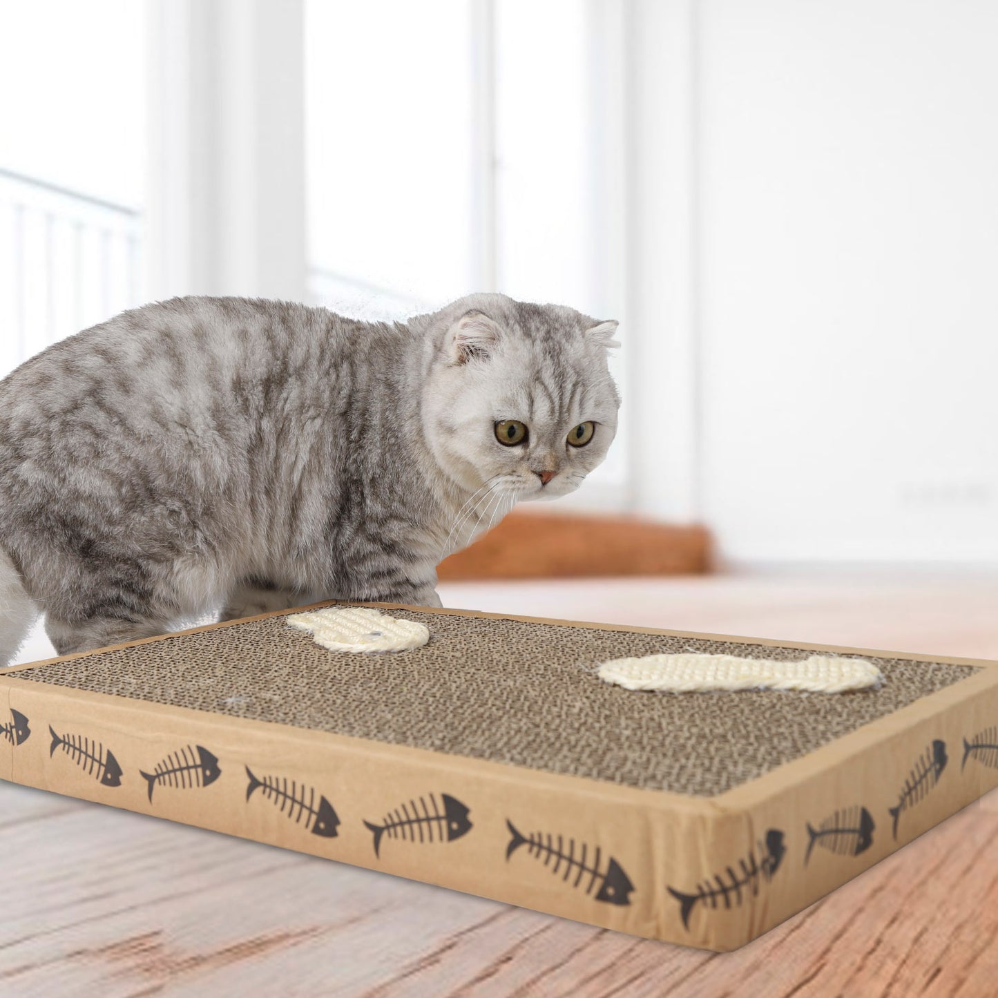 nobleza - Maus-Kratzbrett inkl. Katzenminze Spielspaß für Ihre Katze