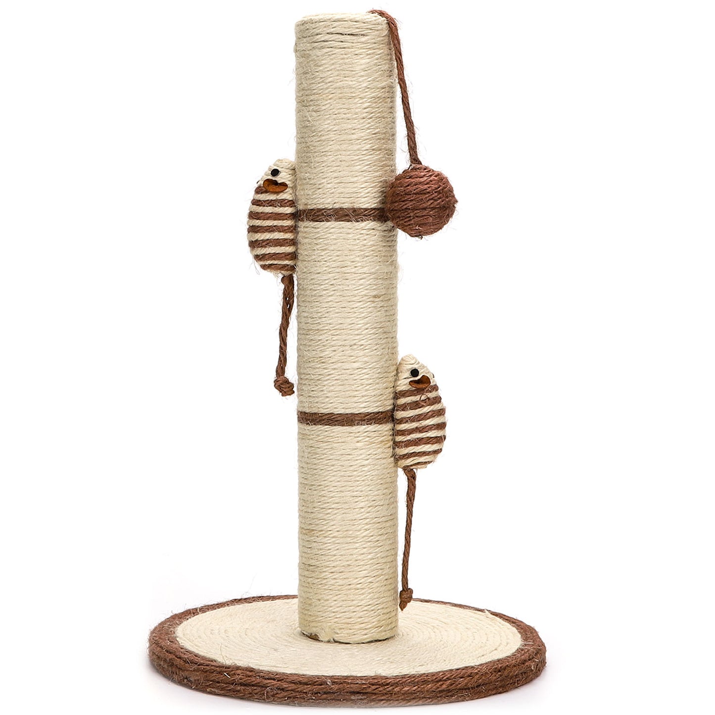 Nobleza Sisal Kratzbaum mit Mäusen Katzenbaum zum Kratzen und Spielen