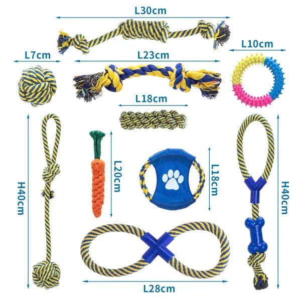 nobleza - 10-teiliges Hundespielzeug-Set
