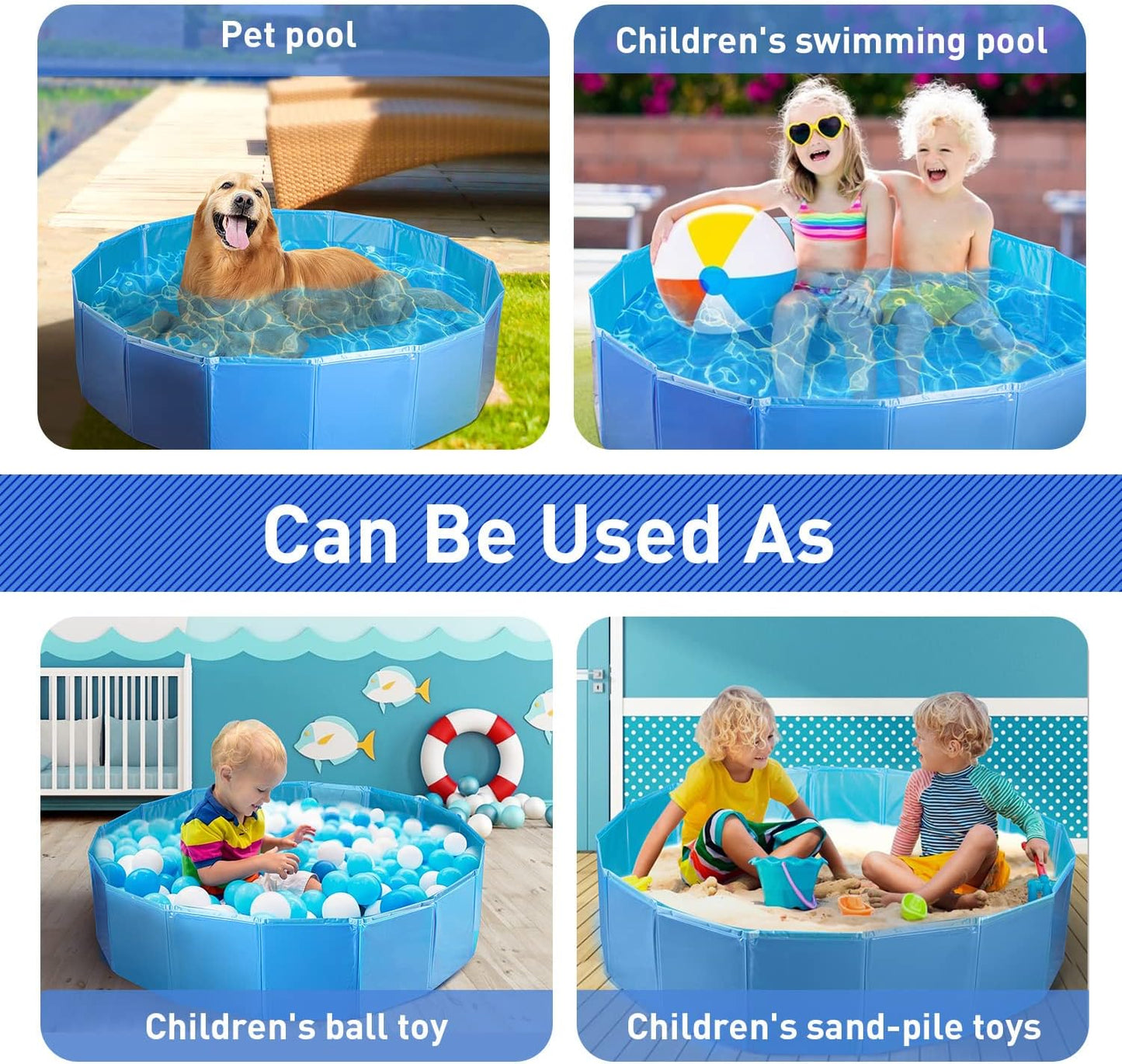 nobleza Hundepool - Planschbecken für Hunde - Pool für Hunde im Sommer