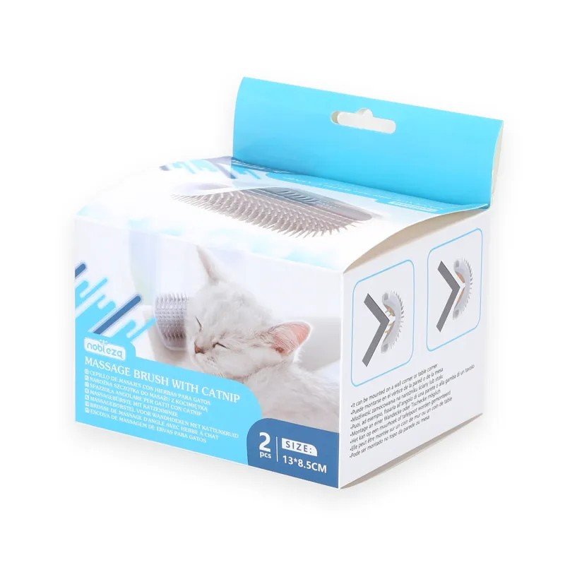 nobleza - Self Groomer - Massageecke für Katzen - 2er Pack