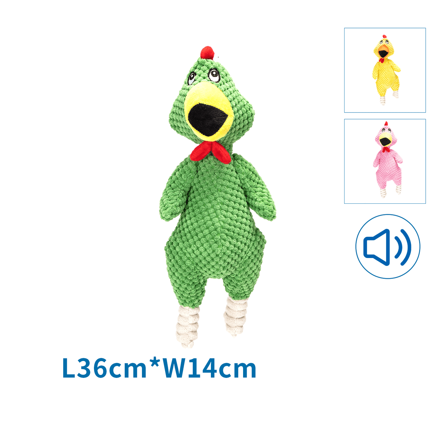 nobleza - Lustiges Hundespielzeug Screaming Chicken - Quietschtier