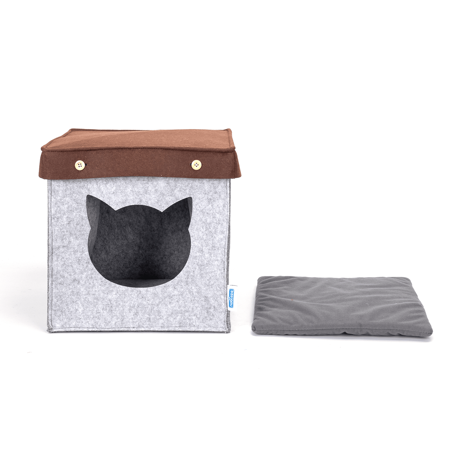 nobleza Katzenhaus Quadratisch aus Filz – Komfortables Katzenzelt
