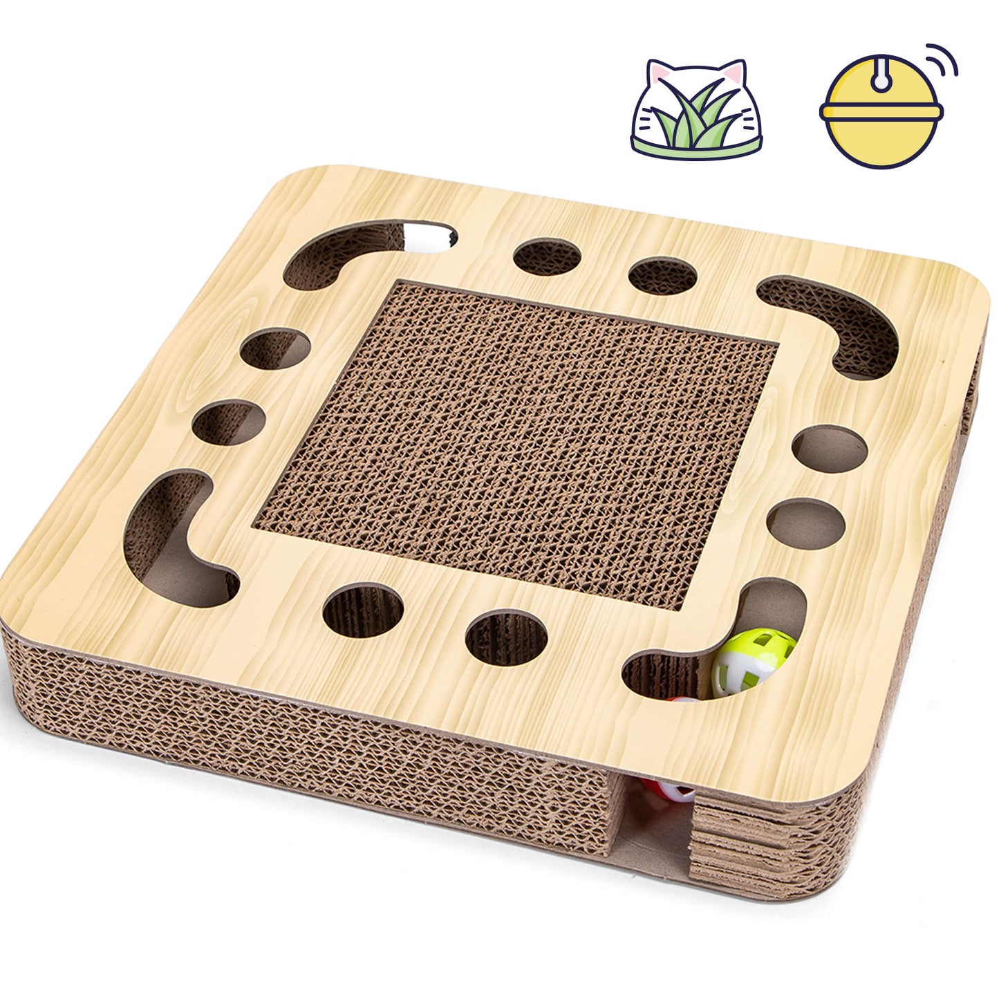 nobleza - 2in1 Kratzbrett - Kratzpappe für Spiel & Spaß
