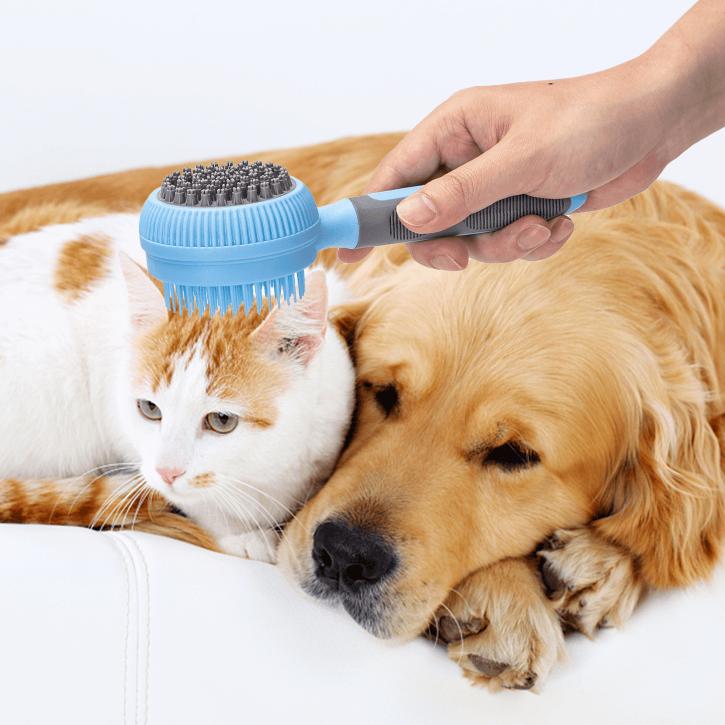 nobleza - Doppelseitige - verstellbare Bürste für Hunde und Katzen