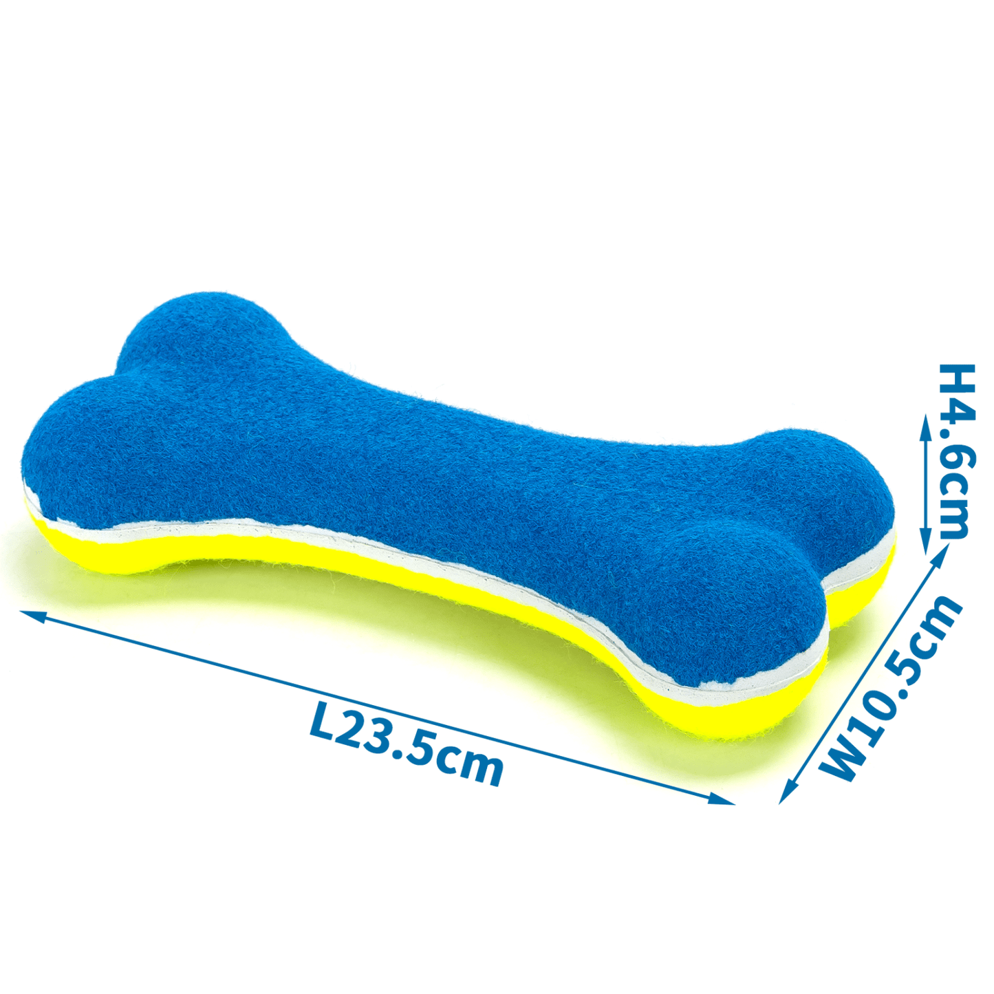 nobleza - Hundespielzeug in Knochenform Blau/Gelb