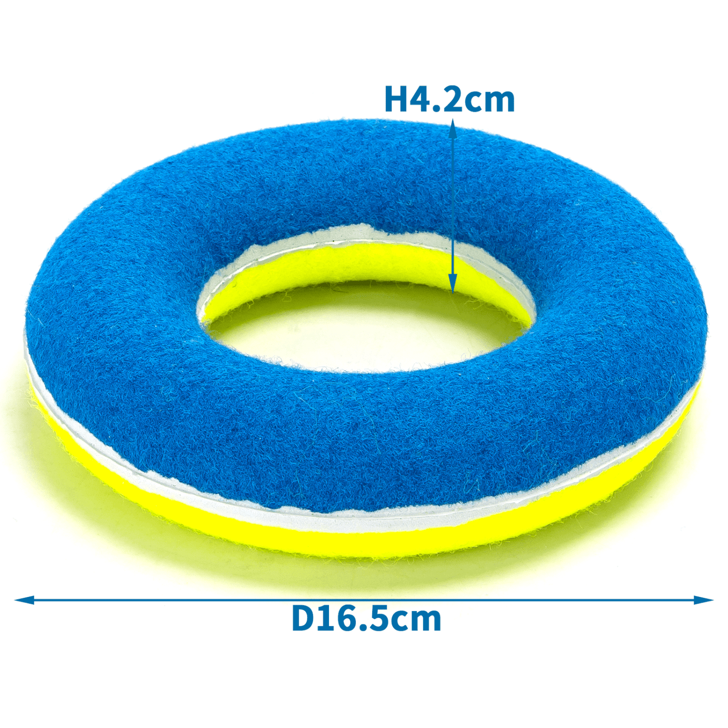 nobleza - Hundespielzeug in Ringform Blau/Gelb