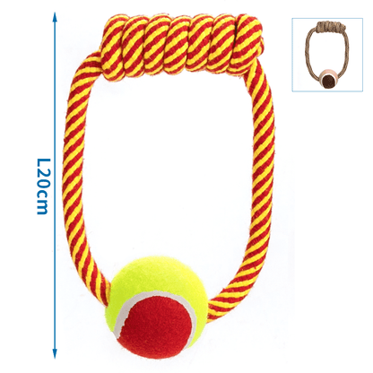 nobleza - Zerrspielzeug Ball mit Seil für Hunde - Hundespielzeug