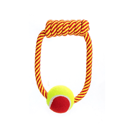 nobleza - Zerrspielzeug Ball mit Seil für Hunde - Hundespielzeug