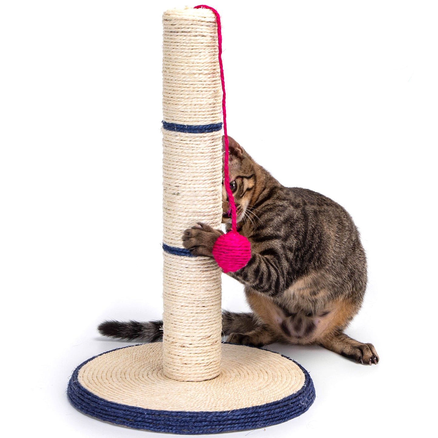 nobleza Sisal Kratzbaum mit Garnkugel  Robuster Katzenbaum zum Kratzen