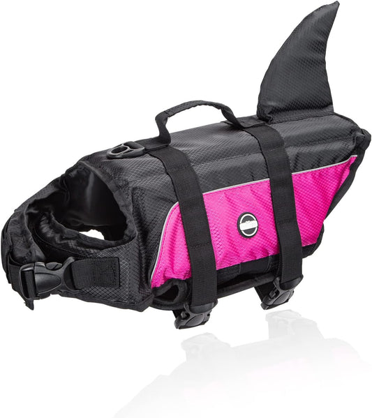 nobleza - Hunde Schwimmweste mit Haiflosse - Schwimmhilfe für Hunde