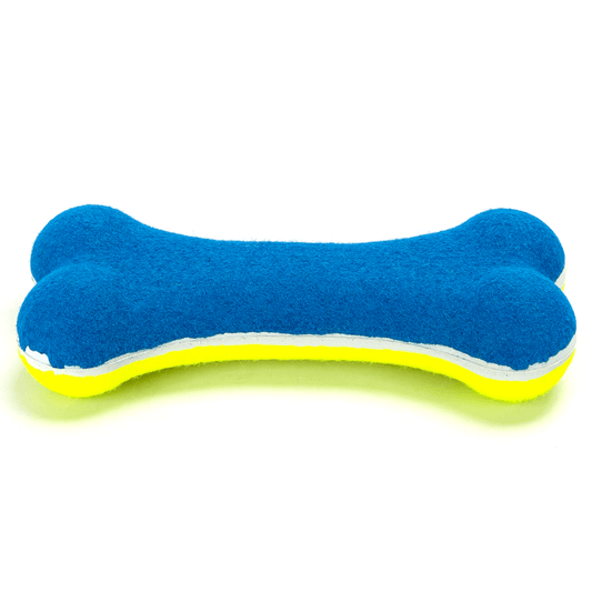 nobleza - Hundespielzeug in Knochenform Blau/Gelb
