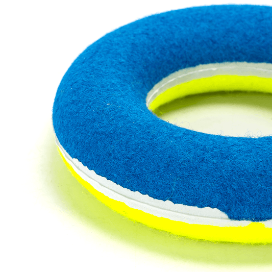 nobleza - Hundespielzeug in Ringform Blau/Gelb