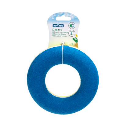 nobleza - Hundespielzeug in Ringform Blau/Gelb